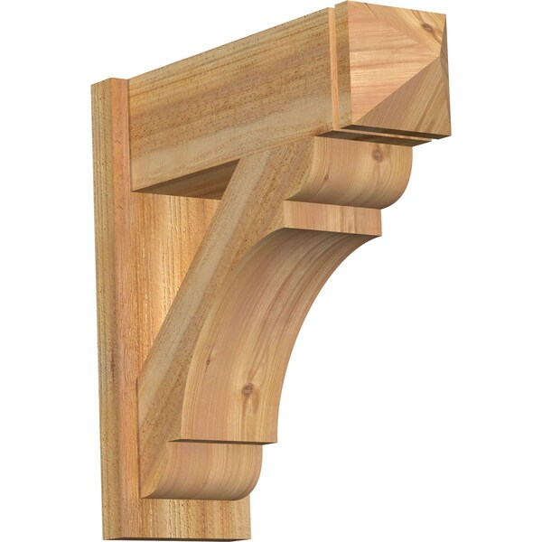 Ekena Millwork Olympic Rough Sawn Arts and Crafts Outlooker, Western Red Cedar, 8"W x 24"D x 24"H OUT08X24X24OLY03RWR - main